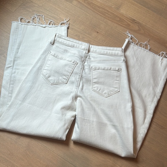 NWOT L’AGENCE Danica Wide Leg High Rise crop Jeans Macadamia - Picture 11 of 12